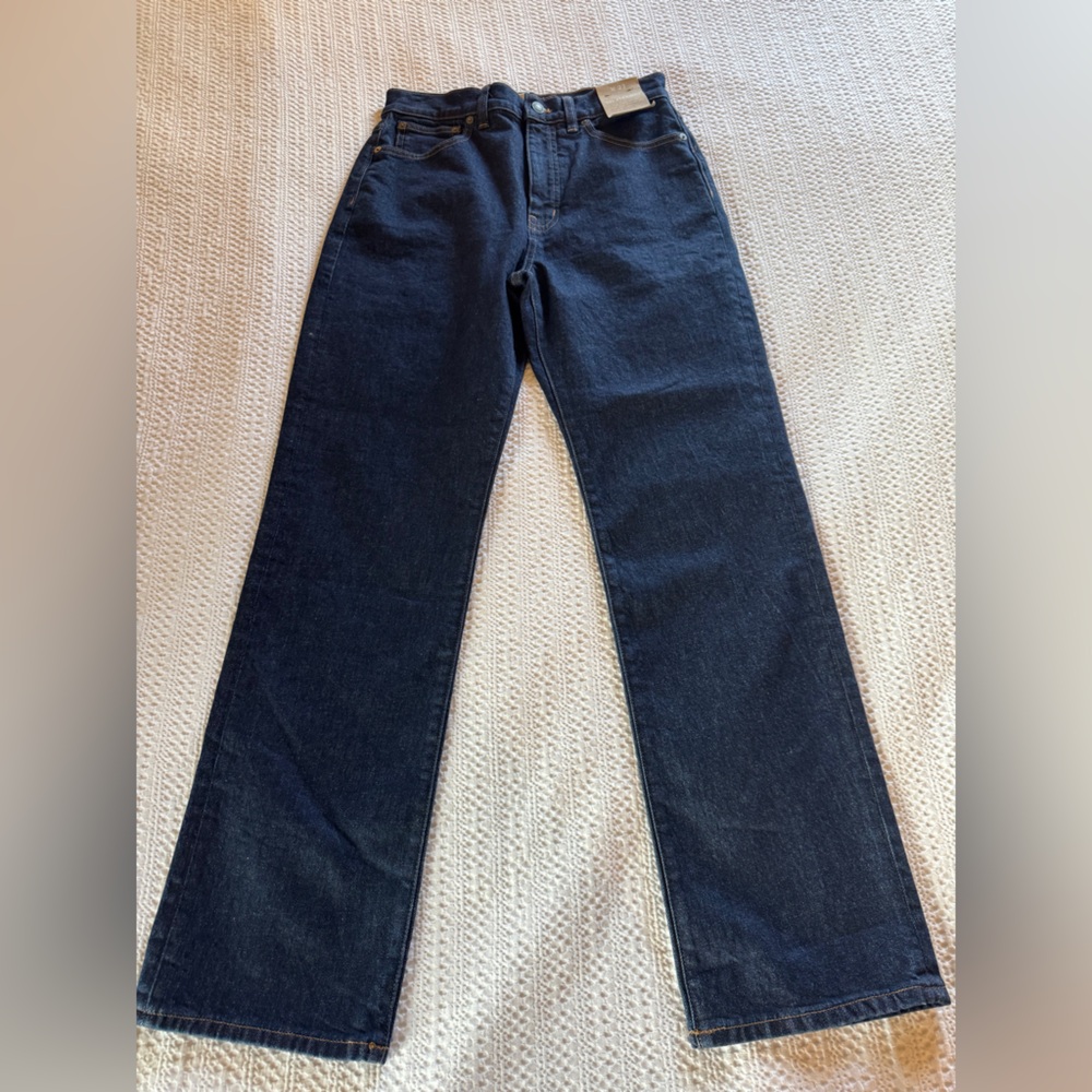 Madewell '90s STRAIGHT Dark Blue Straight Leg Jeans size 27 - Picture 8 of 12